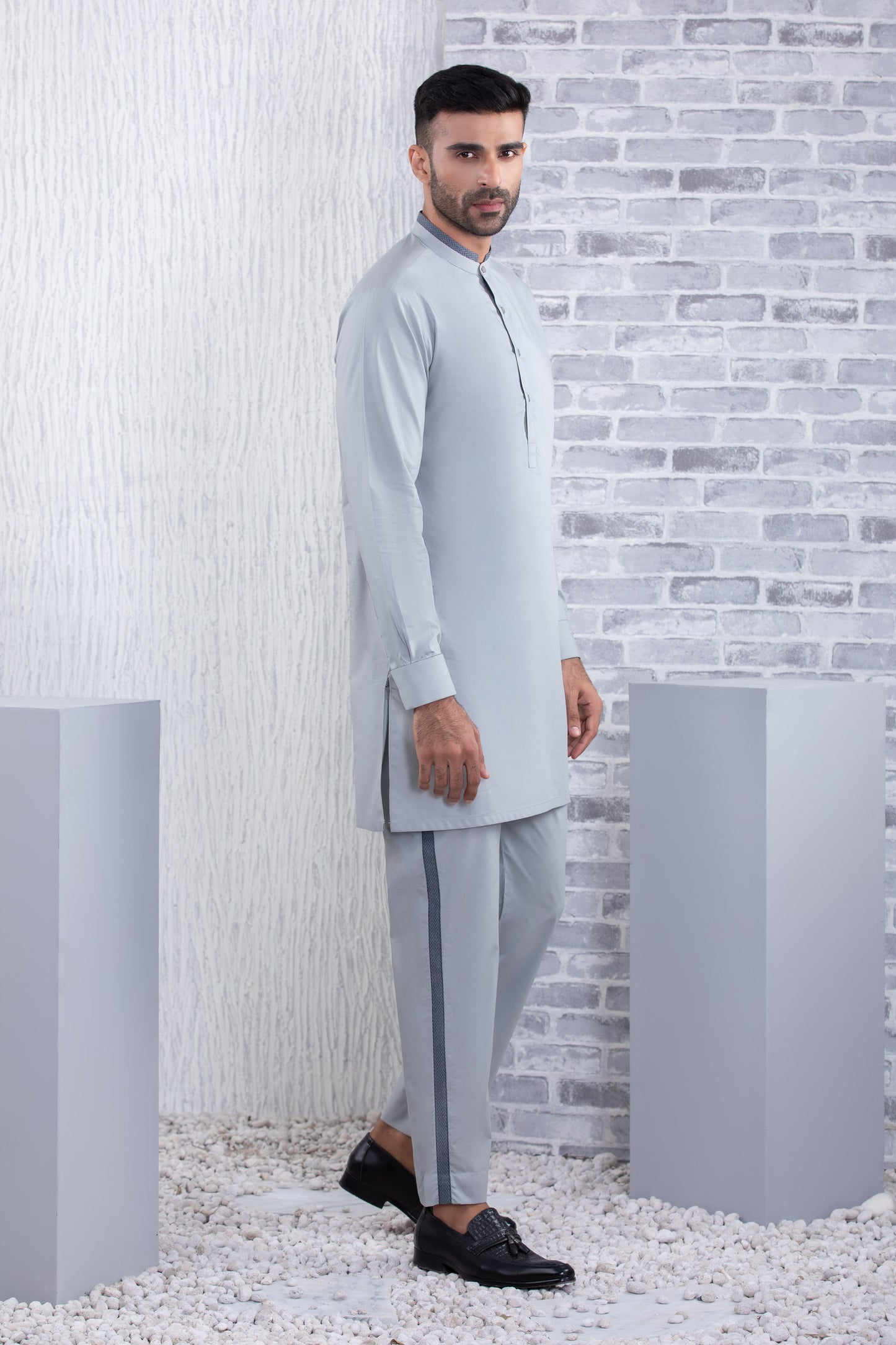 Light Grey - Men's Kurta Trouser
