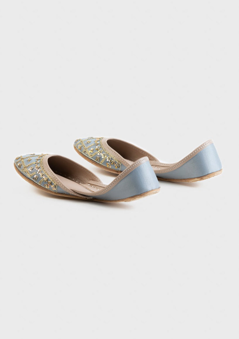 Light Blue - Women's Embellished Khussas