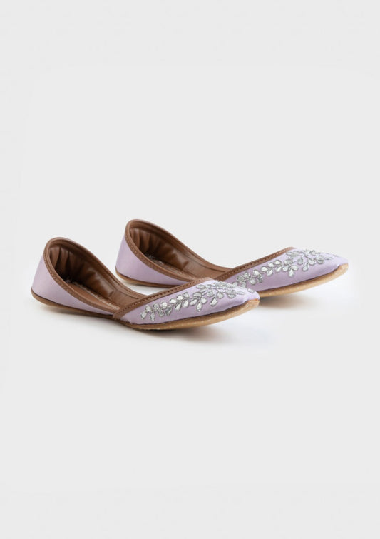 Lilac - Women's Embellished Khussas