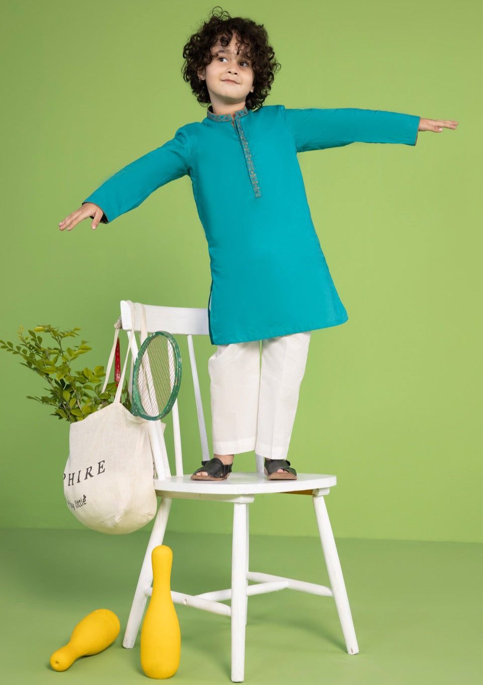 Teal - Boy's Kurta Shalwar
