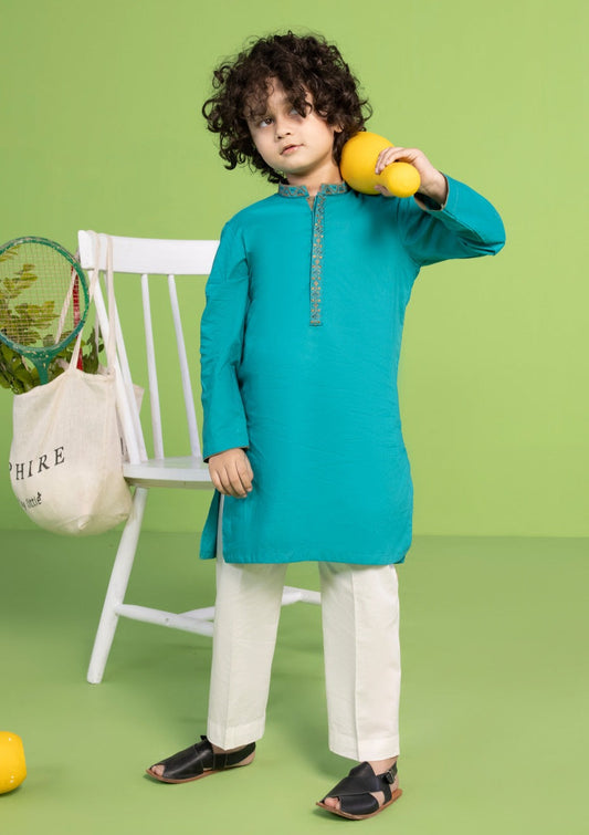 Teal - Boy's Kurta Shalwar