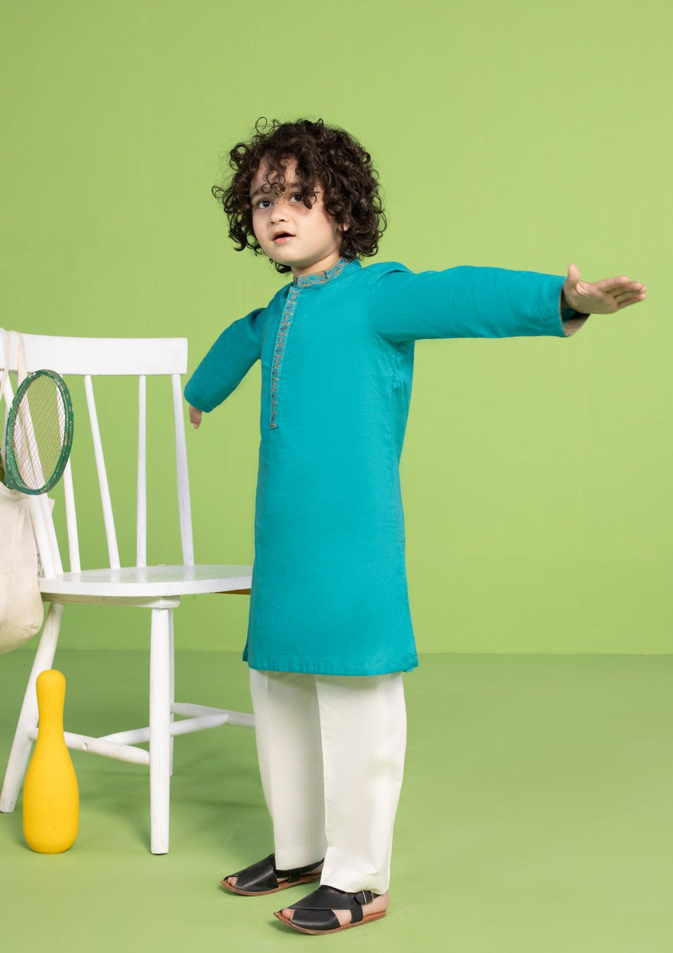 Teal - Boy's Kurta Shalwar