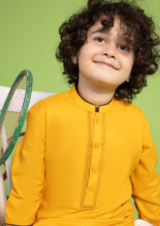 Mustard - Boy's Kurta