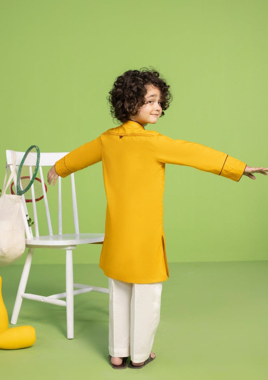 Mustard - Boy's Kurta