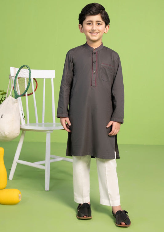 Grey - Boy's Kurta