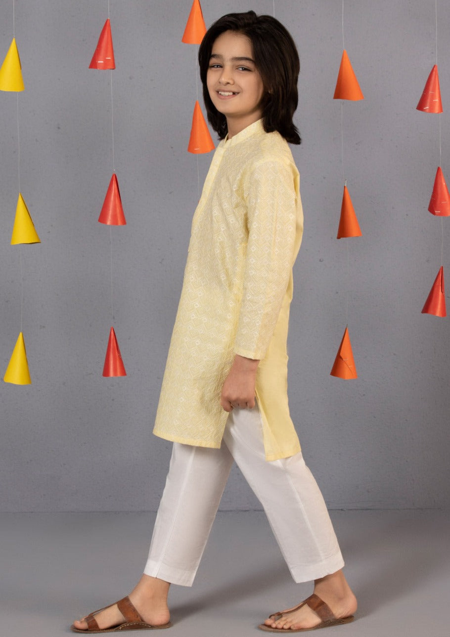 Yellow - Boy's Kurta Shalwar