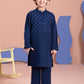 Navy Blue - Boy's Kurta Shalwar Suit