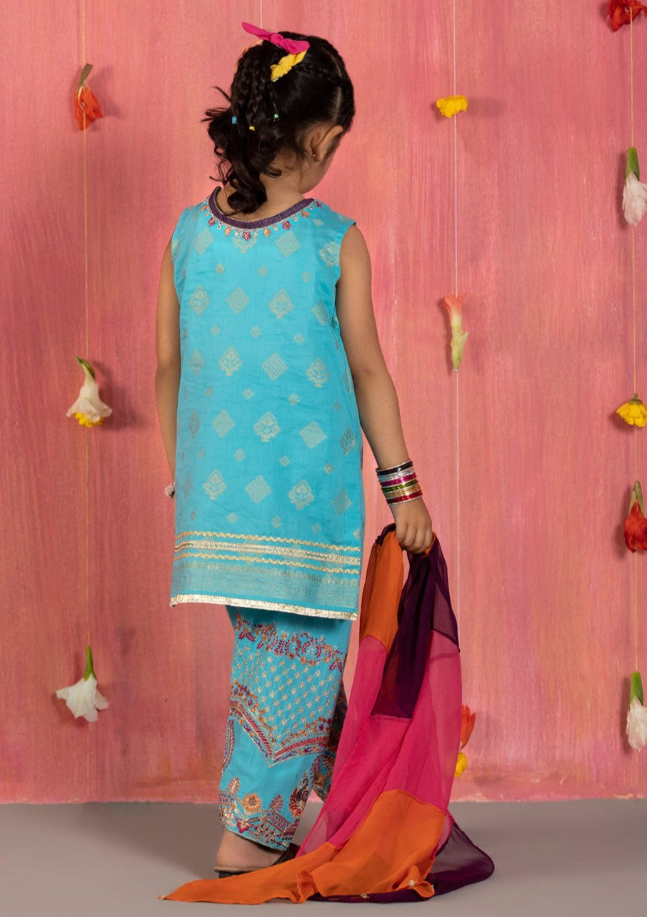 Turquoise - Girls Dress
