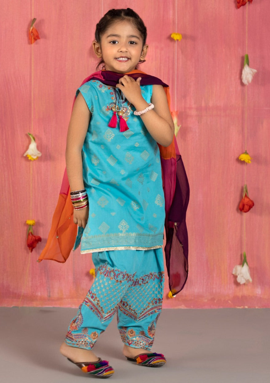 Turquoise - Girls Dress