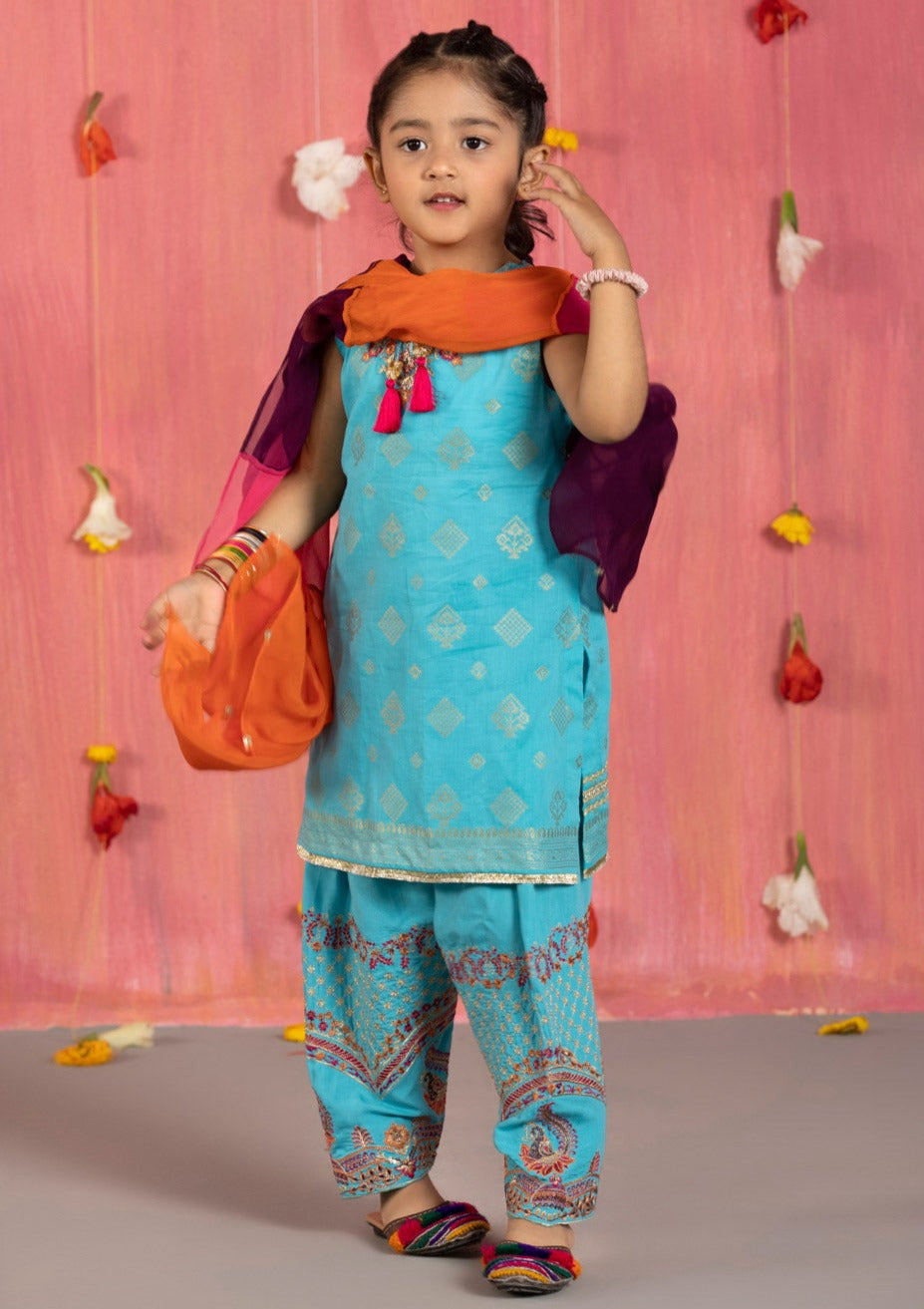 Turquoise - Girls Dress