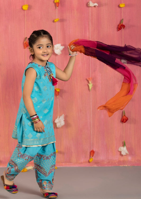 Turquoise - Girls Dress