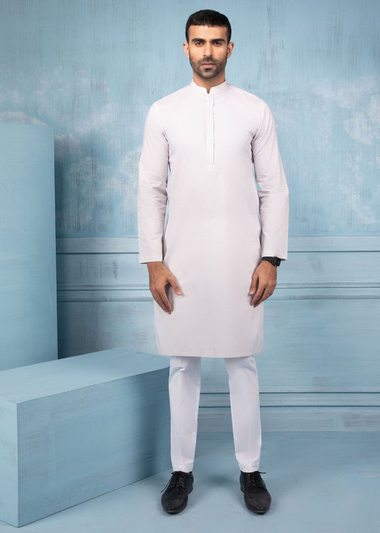 Light Grey - Men's Kurta - Ashes
