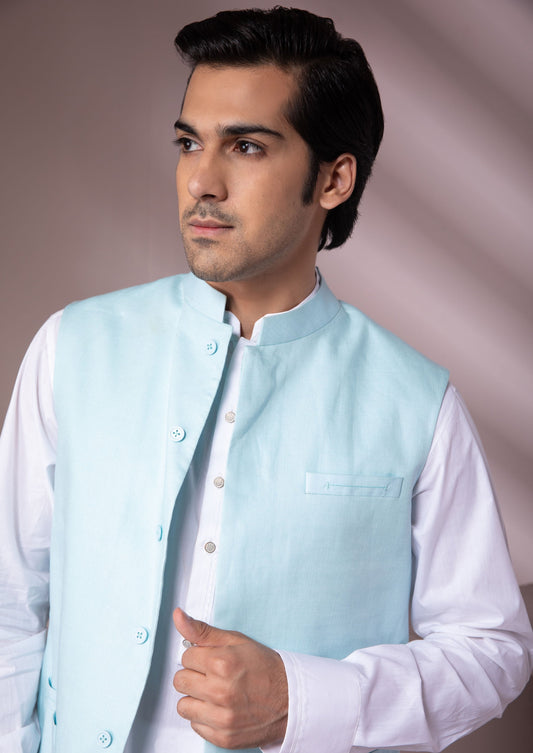 Light Blue - Men's Waistcoat - Sceptre