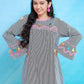 Black and White- Girl's Kurta