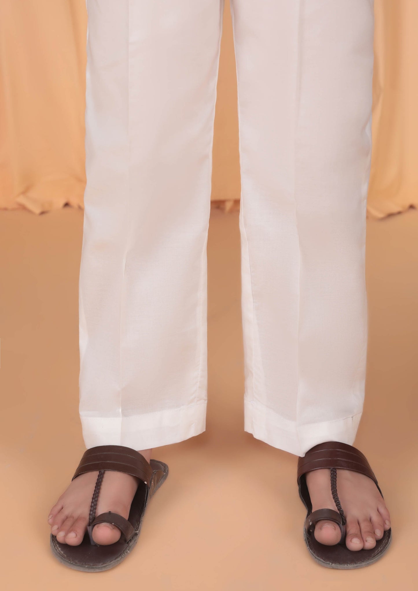 White - Boy's Cotton Trouser