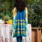 Blue - Girls Embroidered Dress