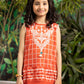 Orange - Girl's Embroidered Gharara