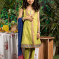 Green -  Girls Embroidered Dress