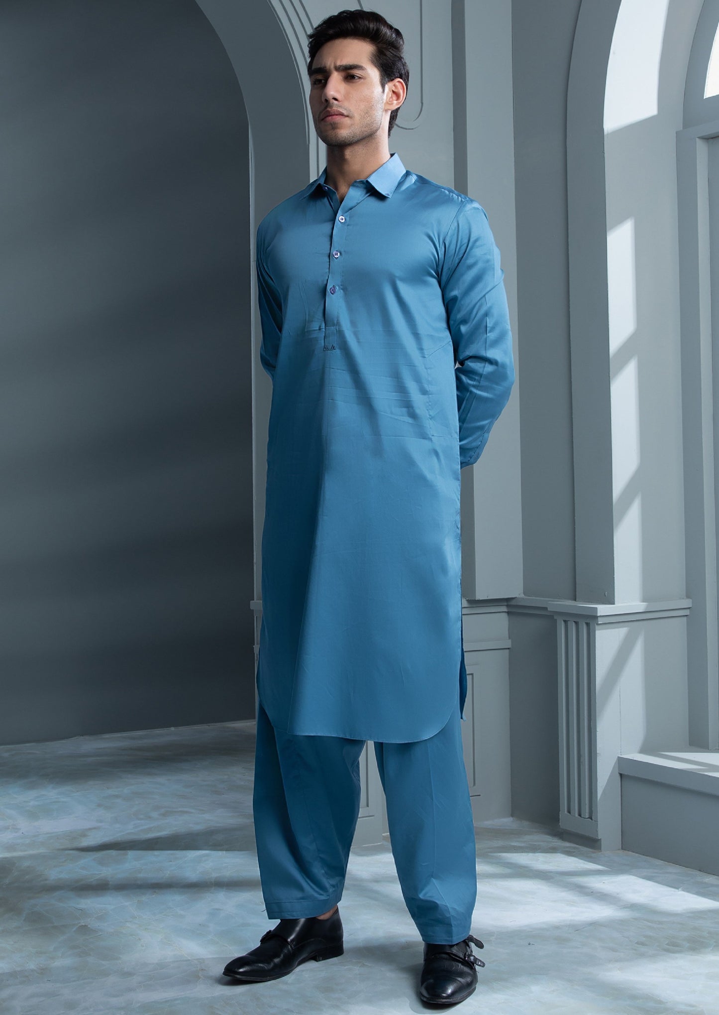 Blue - Kameez Shalwar - Berry