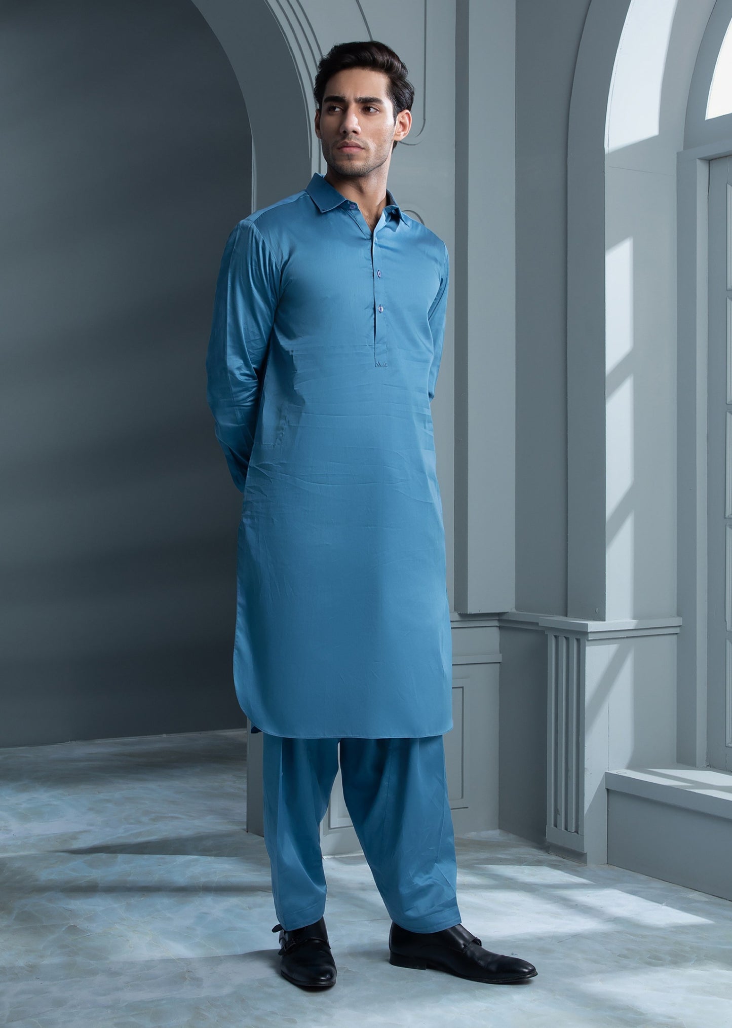 Blue - Kameez Shalwar - Berry