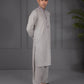 Light Grey - Kameez Shalwar - Pearl River