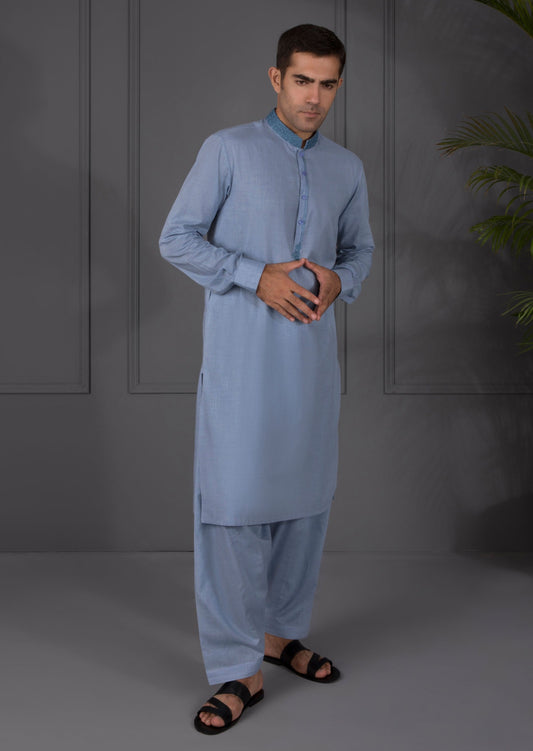 Blue - Kameez Shalwar - Zen Blue