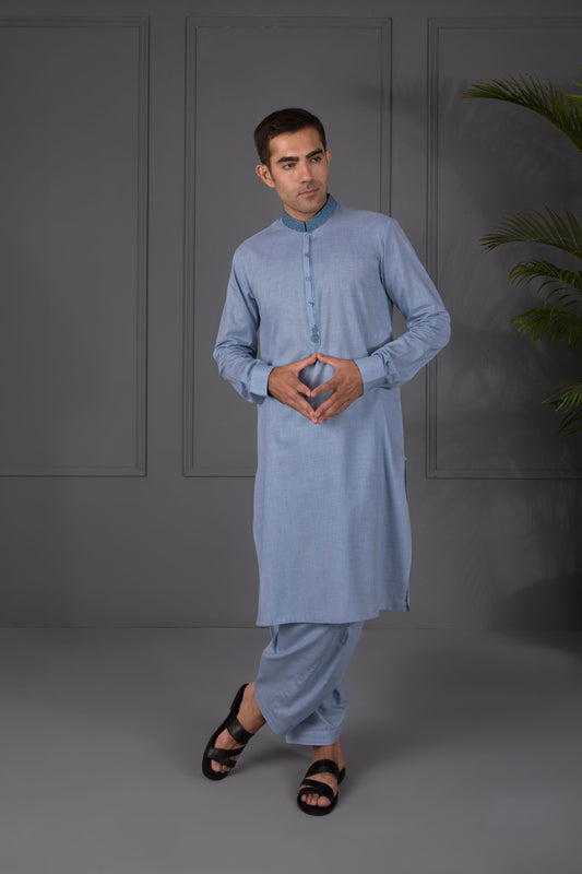 Blue - Kameez Shalwar - Zen Blue