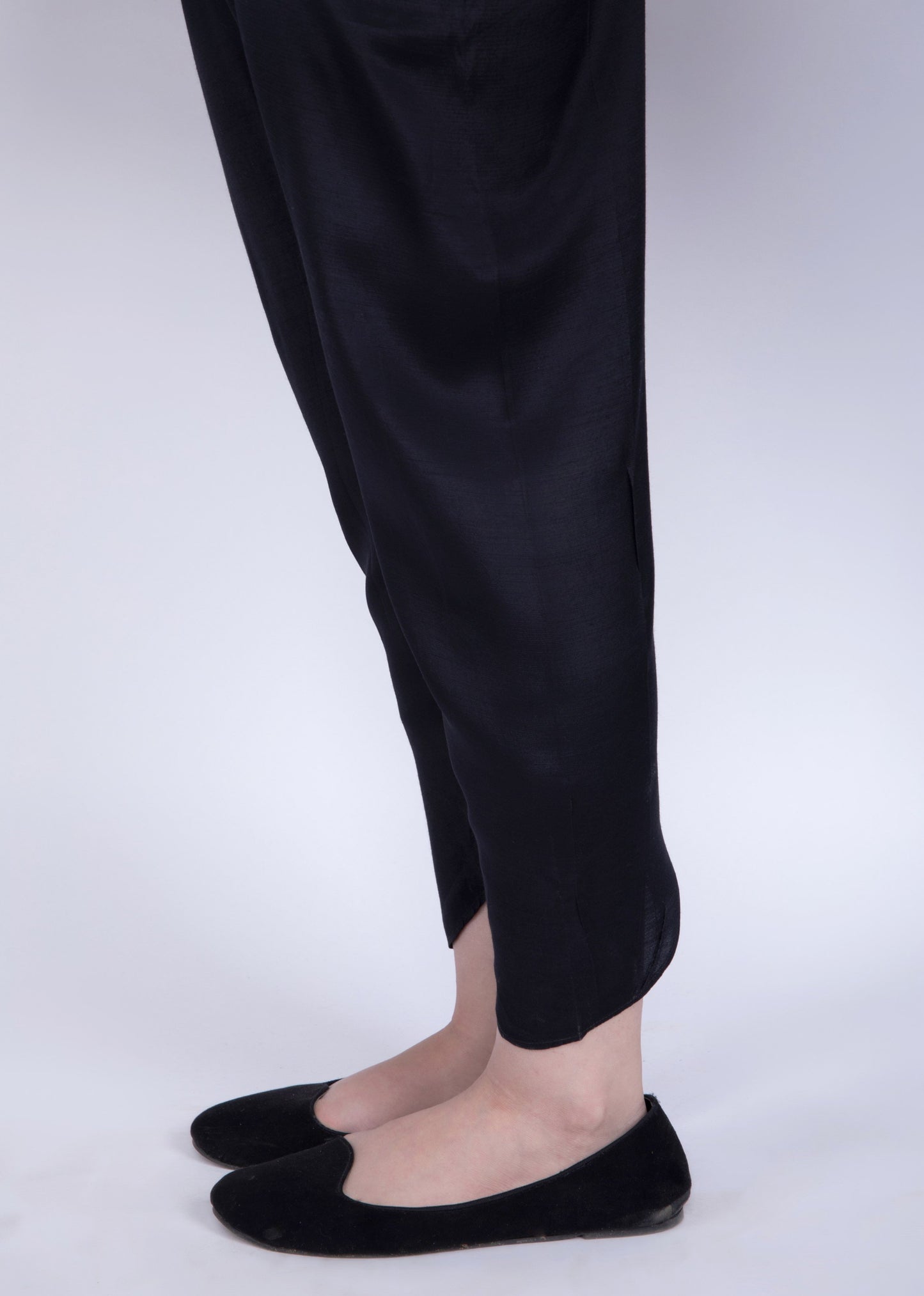 Black - Raw Silk Shalwar