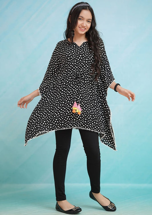 Black - Girl's Kurta