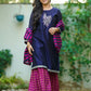 Navy Blue - Girl's Gharara Dress