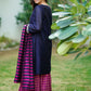 Navy Blue - Girl's Gharara Dress