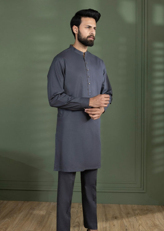Dark Grey - Men's Kurta Pajama