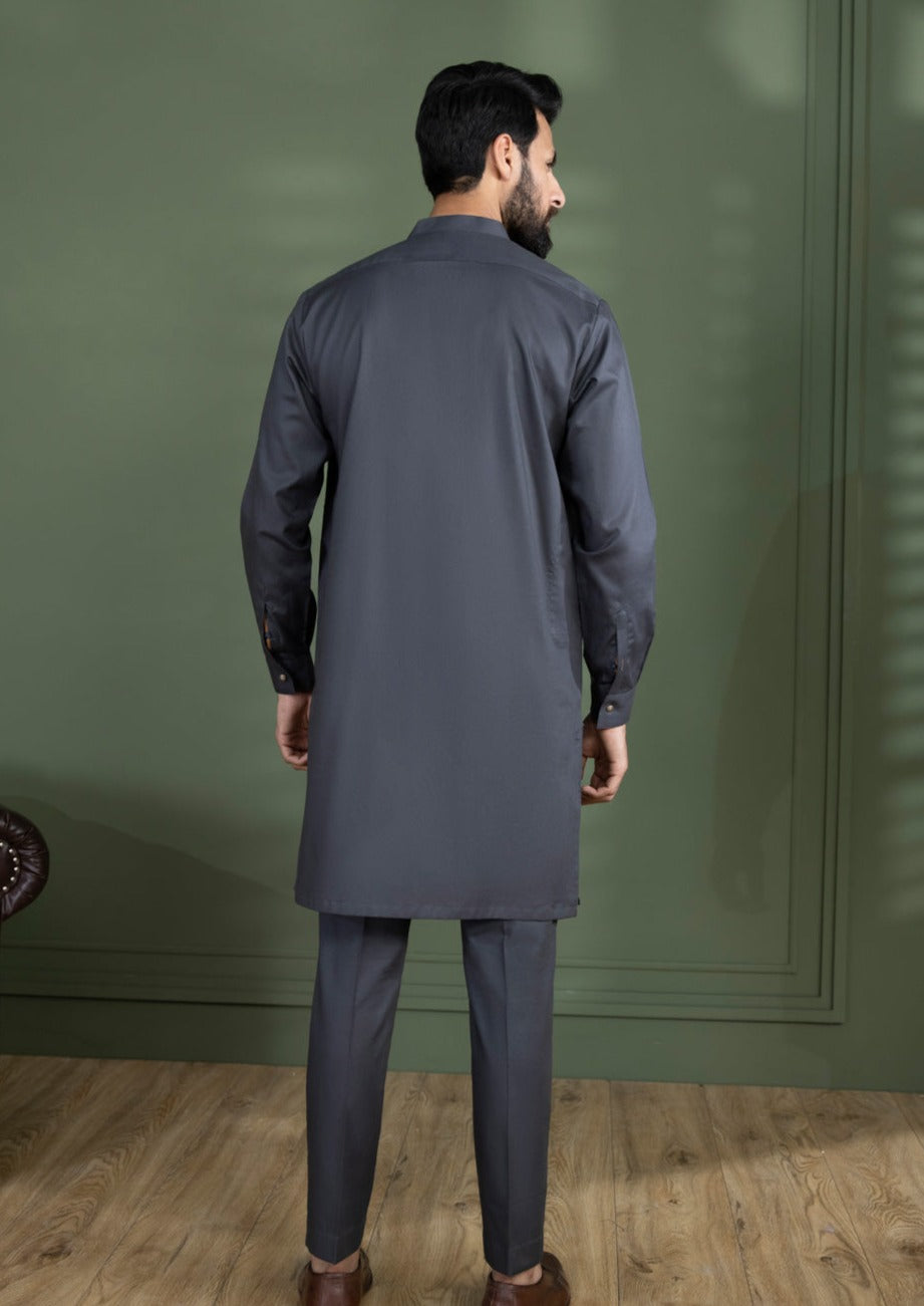 Dark Grey - Men's Kurta Pajama