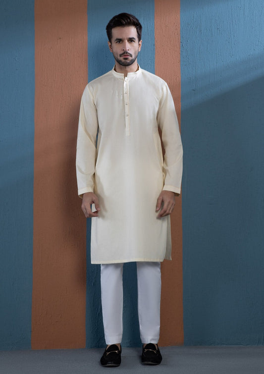 Cream - Men's Kurta