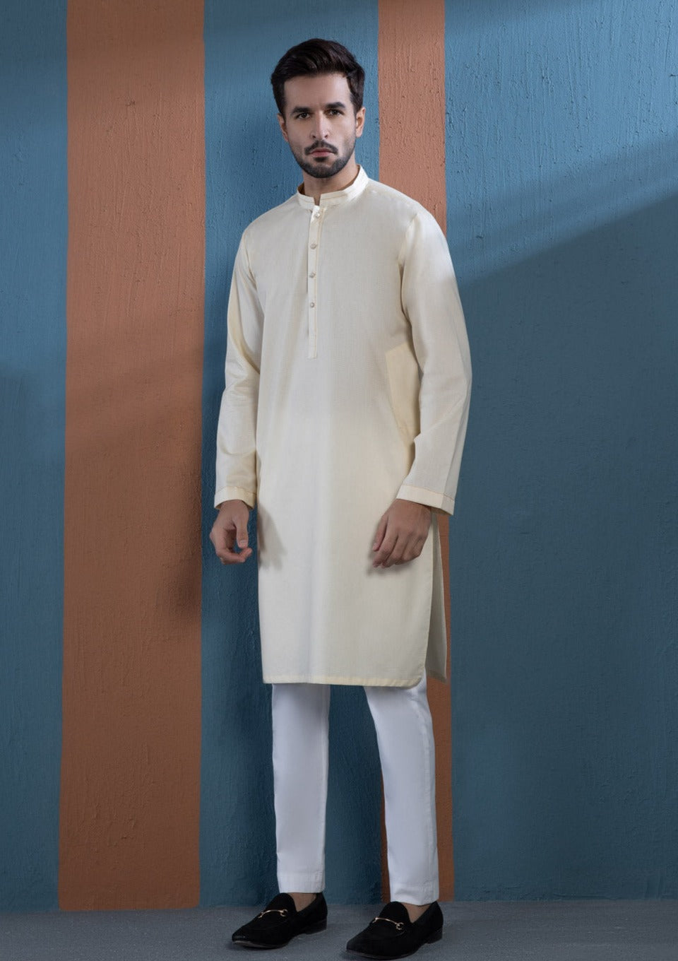 Cream - Men's Kurta