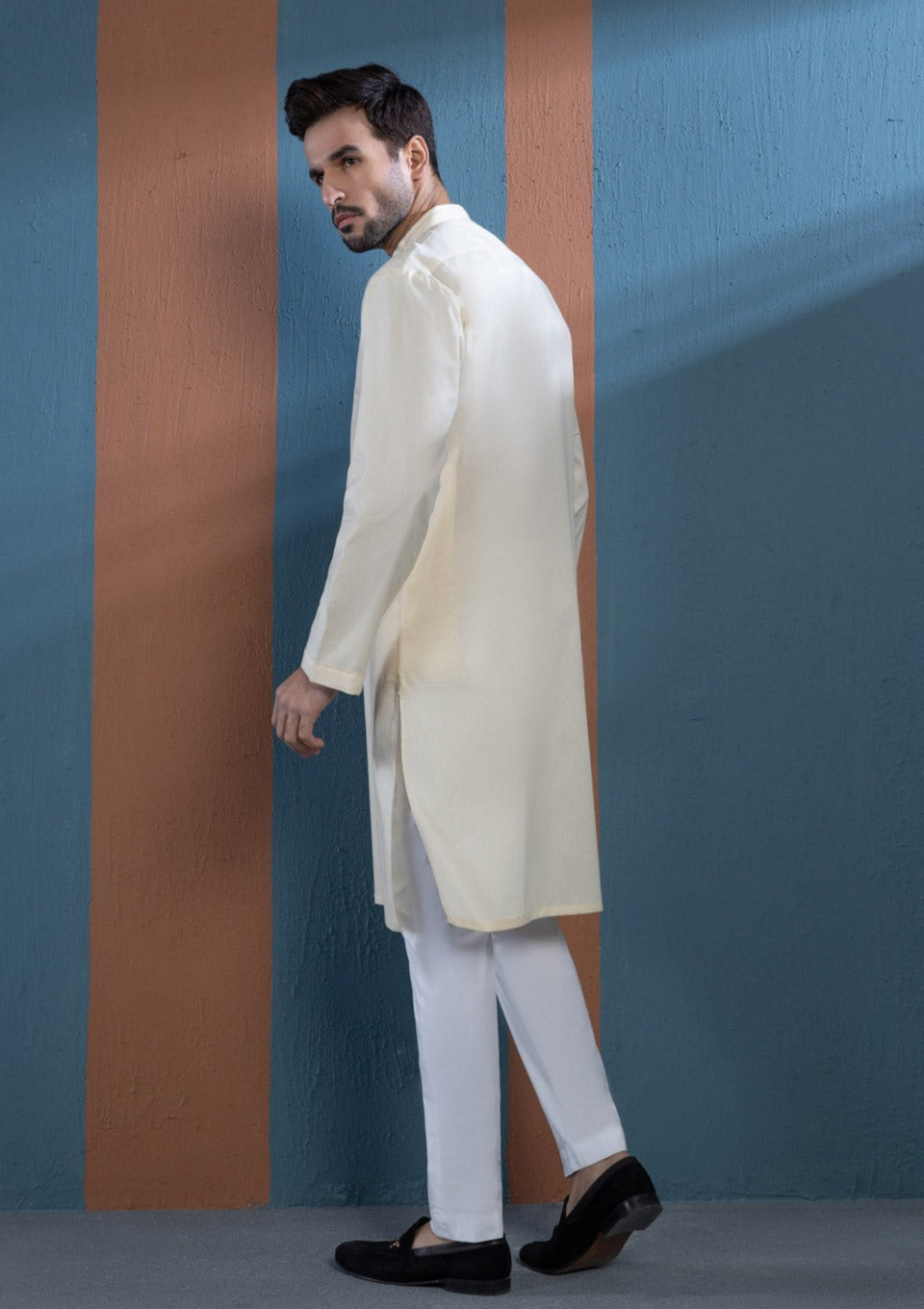 Cream - Men's Kurta