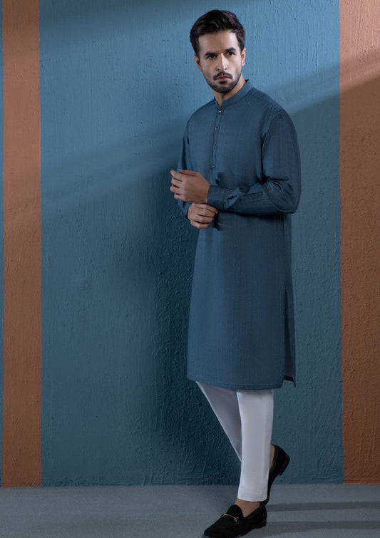 Blue - Men's Kurta