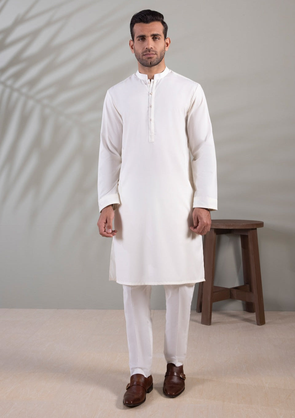 Cream - Men's Kurta