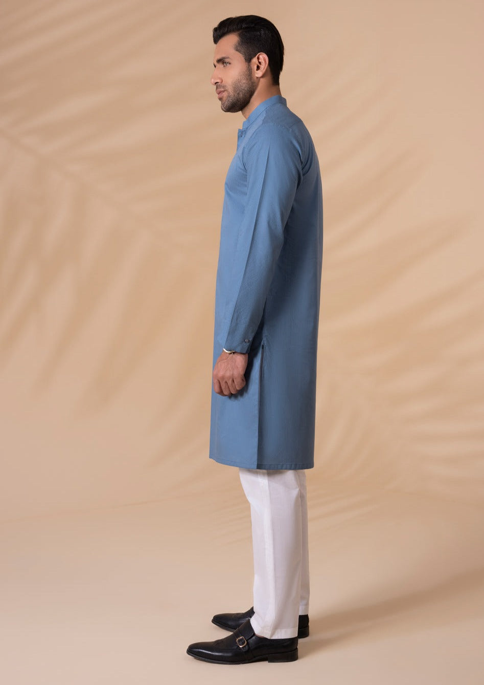 Greyish Blue - Men's Kurta