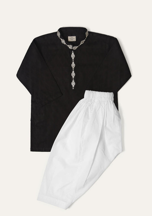 Black - Infant Boys Kurta Shalwar