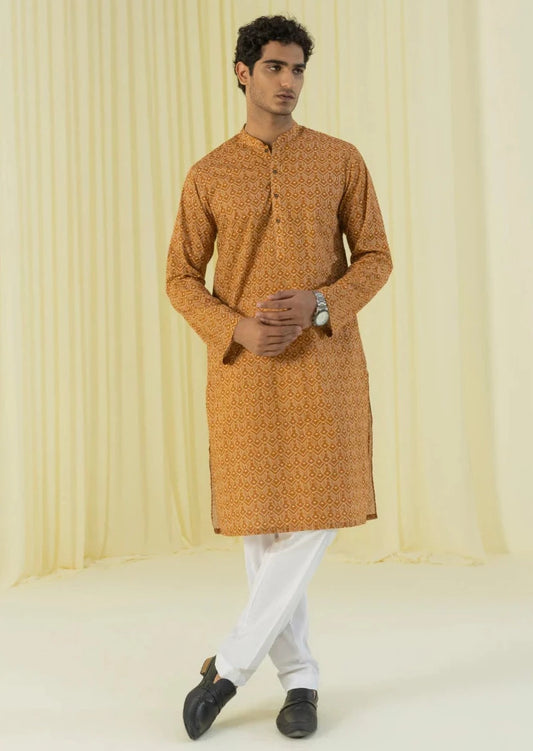 Rust - Men's Kurta