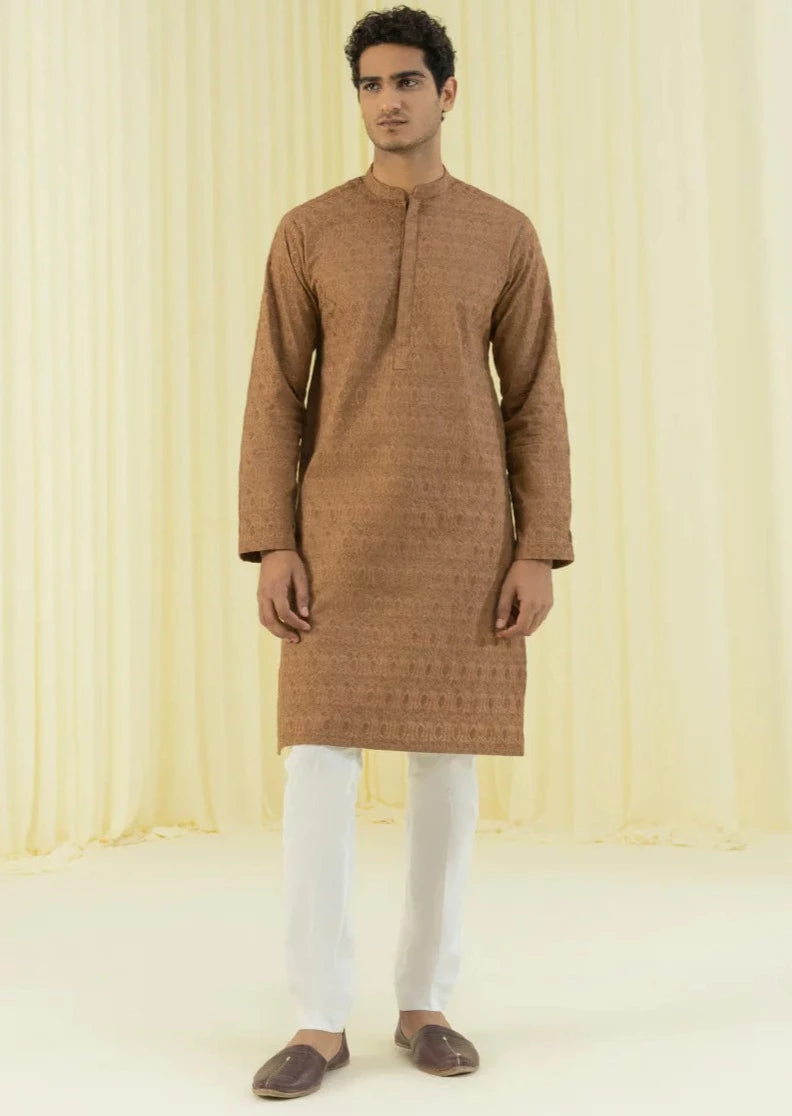 Rust Brown - Men's Kurta