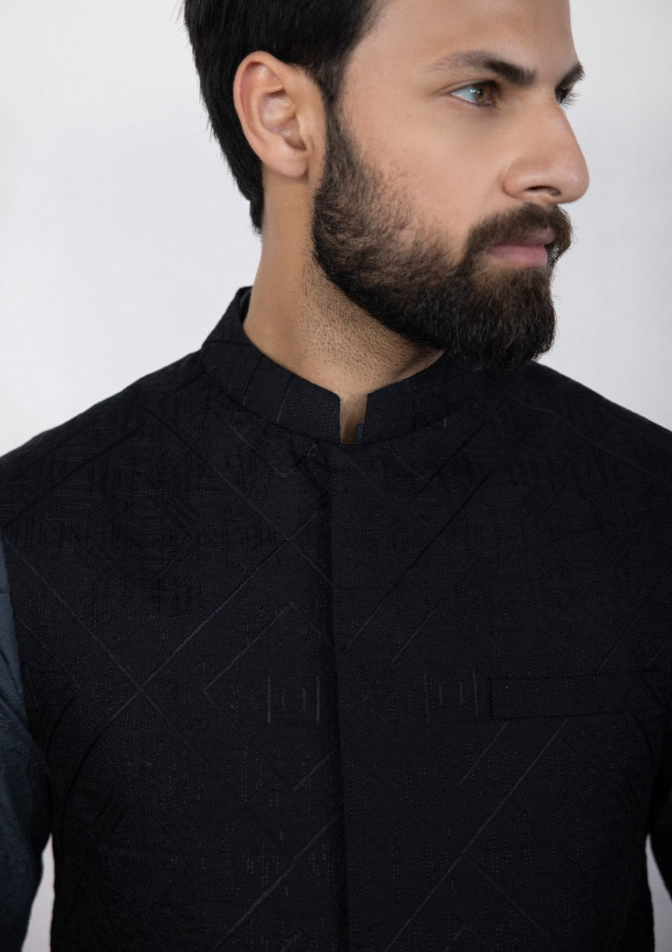 Black - Men's Waistcoat