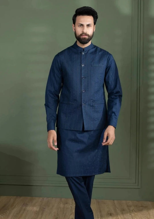 Navy Blue - Men's Waistcoat