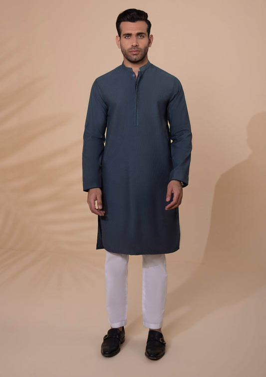 Grey - Men's Kurta