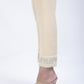 Beige - Textured Straight Pants