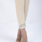 Beige - Textured Straight Pants