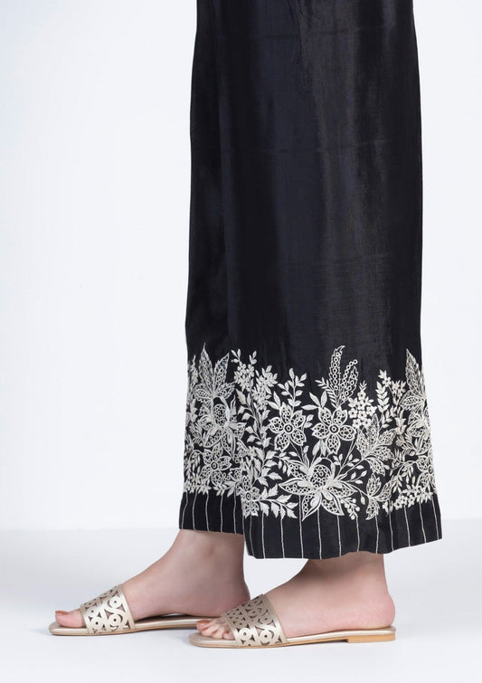 Black -Women's Rawsilk Culottes