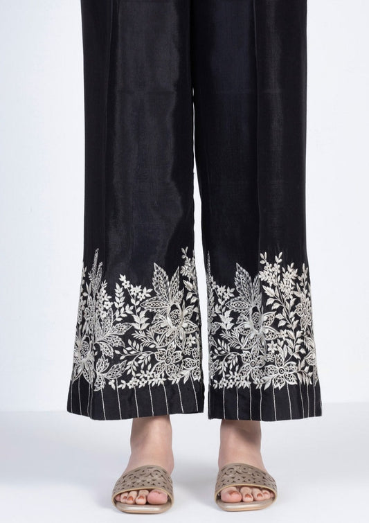 Black -Women's Rawsilk Culottes