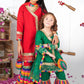 Red - Girl's Gharara Dress